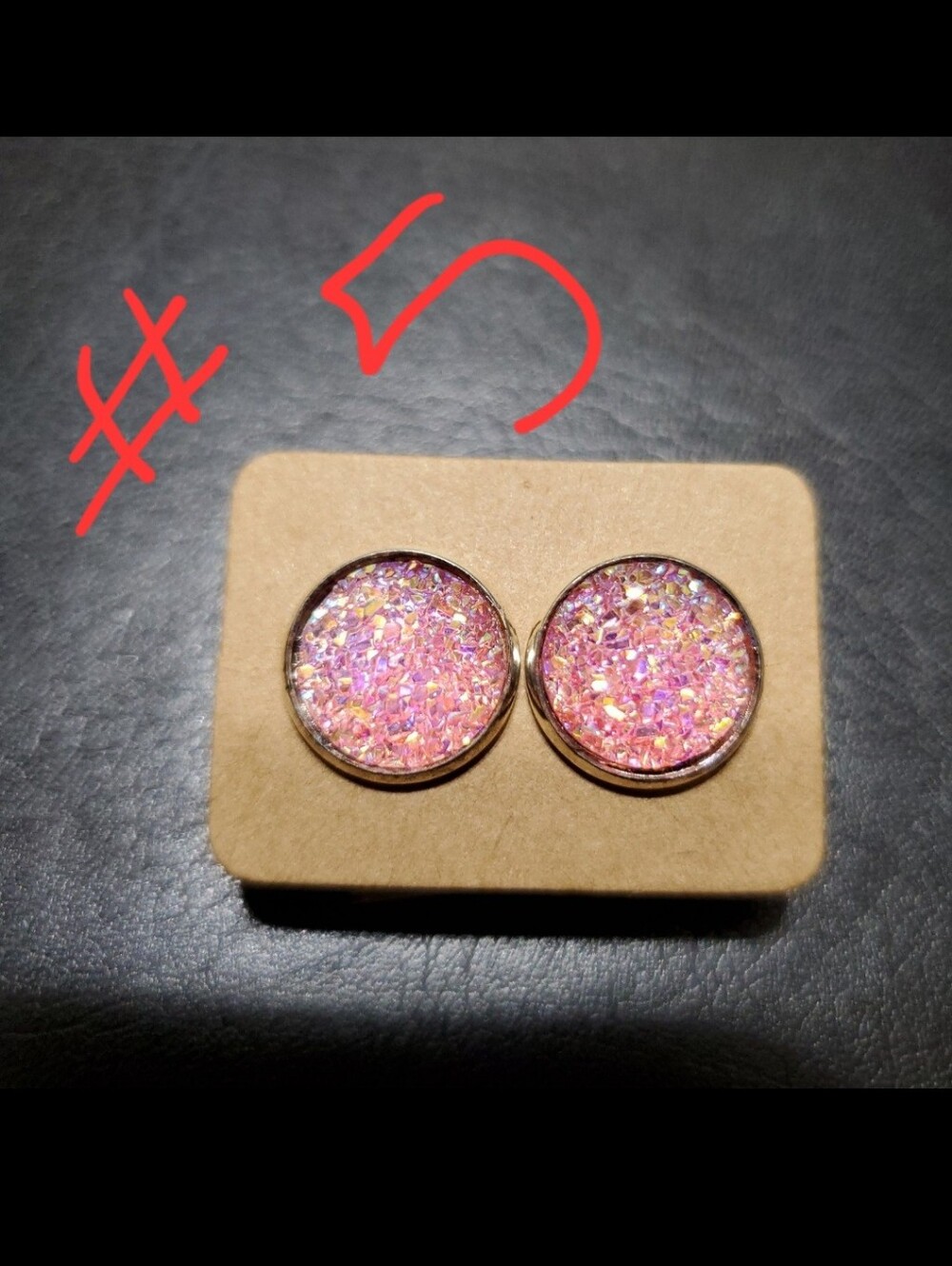 Women's Druzy Post Earrings - Picture 8 of 11